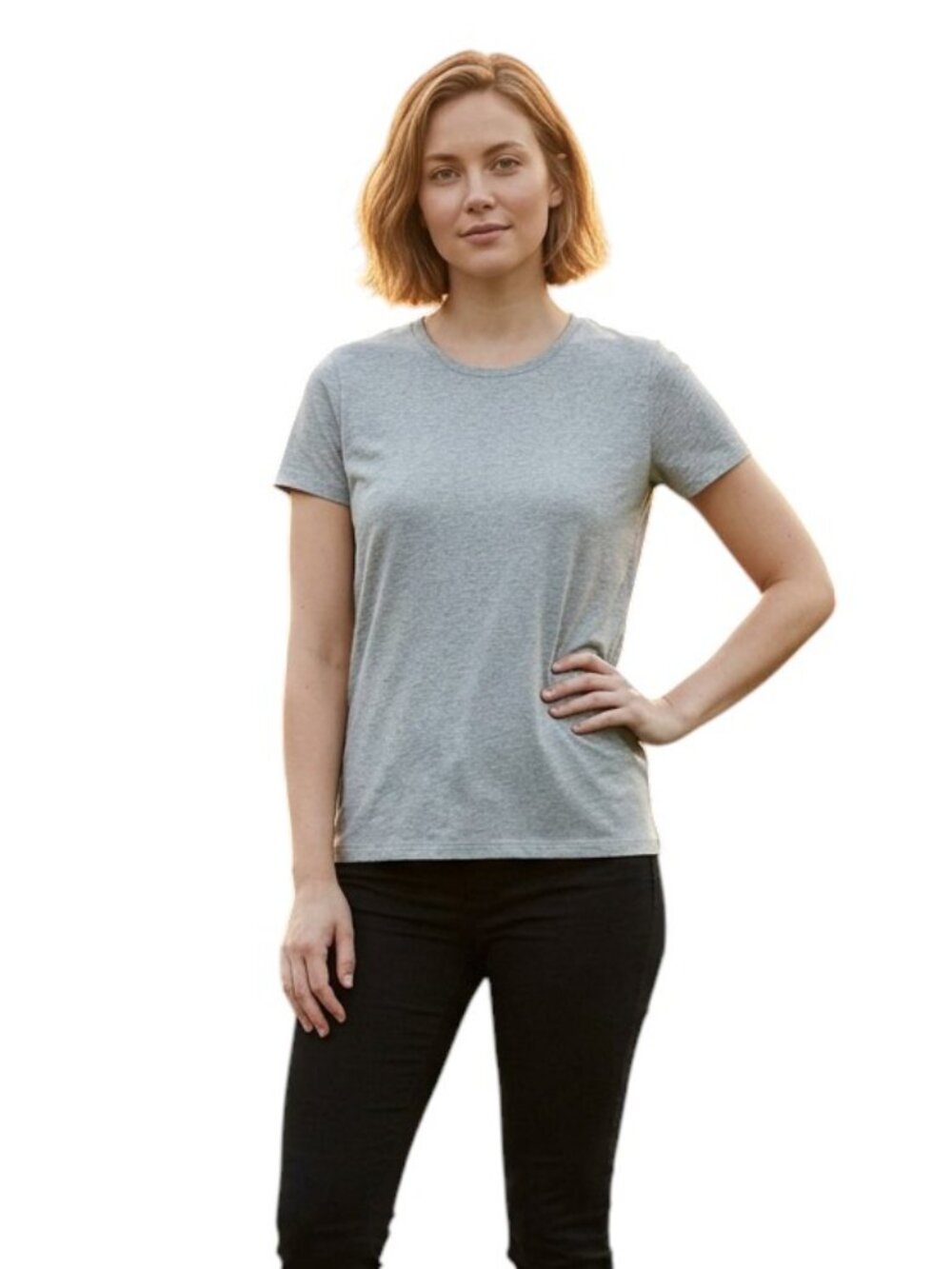 Vera Bradley Gray Heather Cadence Essential Tee Top, S